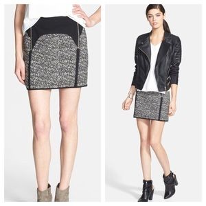 COPY - Trouve Moto Mini Skirt Black & White Zippe…